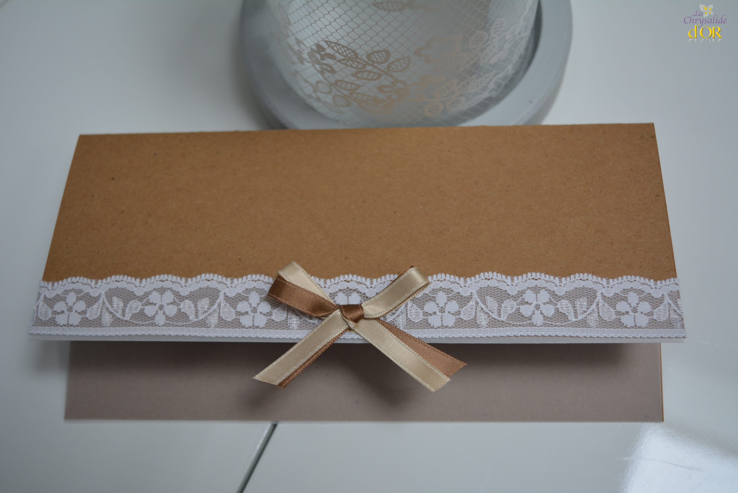 faire-part vintage papier kraft 