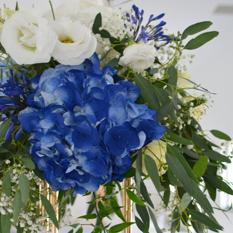 Mariage bleu et blanc 