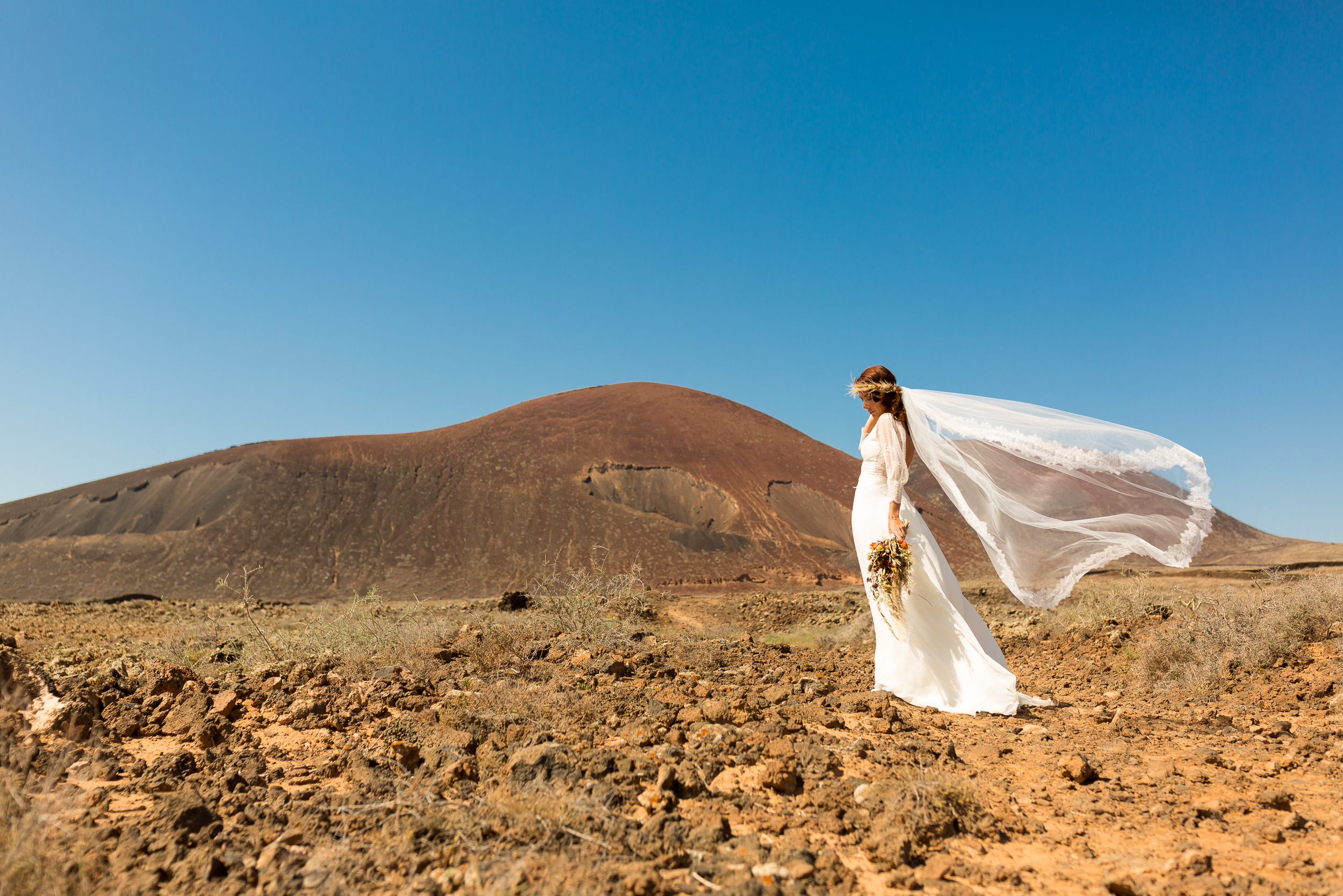 mariage face à un volcan