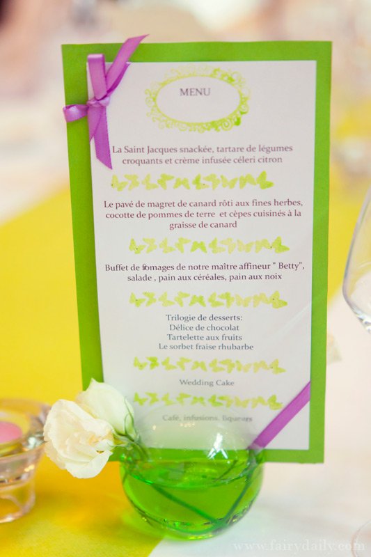 Menu mariage champêtre chic - château de Loubejac (82)