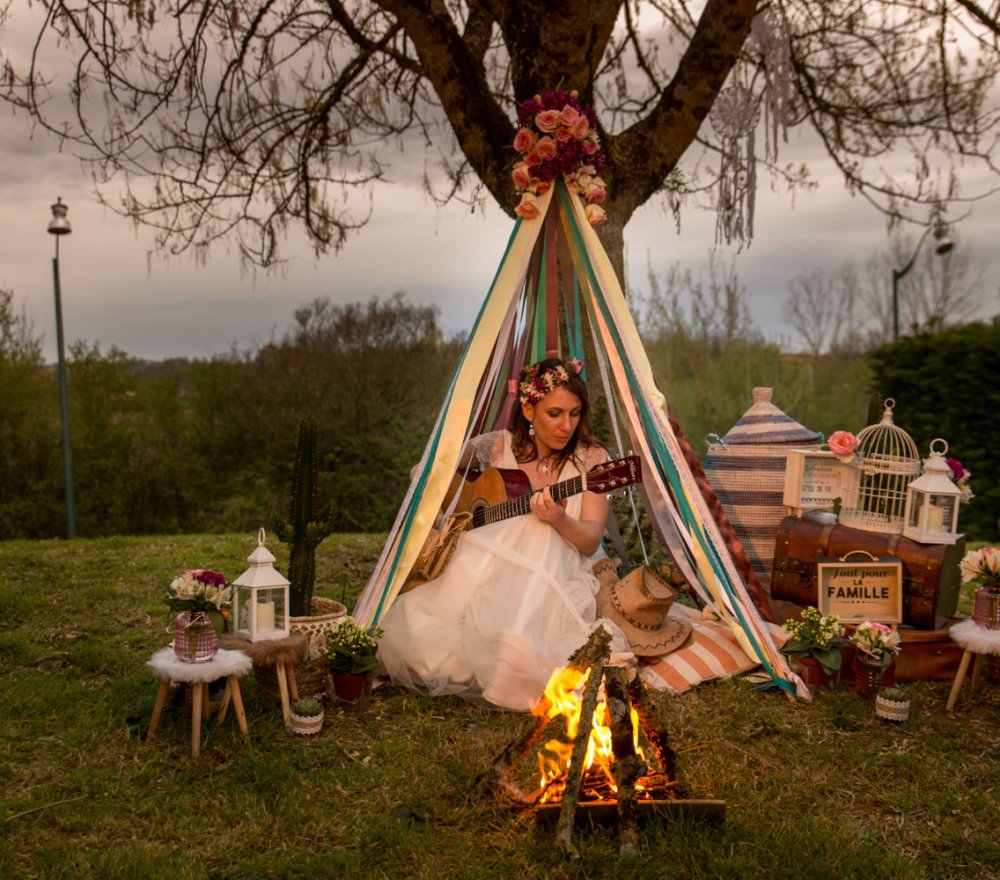 Séance photo couple western romantique